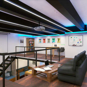 Дизайн интерьера офиса в стиле лофт