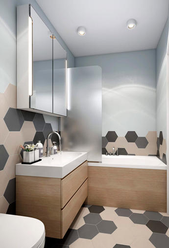 Дизайн ванной комнаты под ключ - фото и цены м2