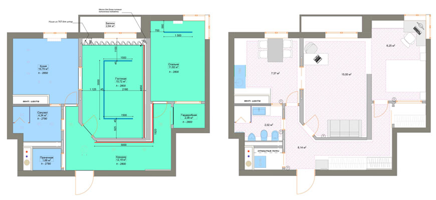 Дизайн панельной двухкомнатной квартиры