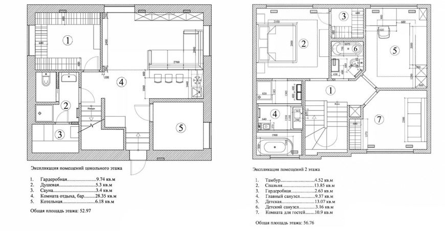 Проекты и планировки двухэтажных домов и коттеджей
